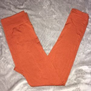Rusty Orange Polyester Leggings